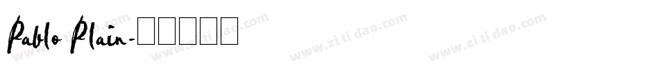 Pablo Plain字体转换